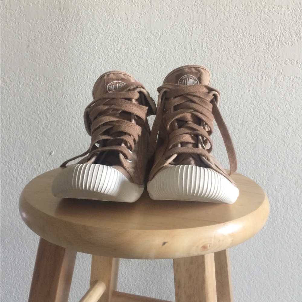 Palladium high top canvas sneakers
